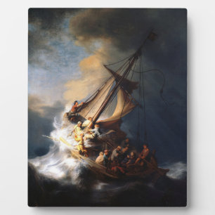 Rembrandt Van Rijn Christ im Sturm Sea Galilee Fotoplatte