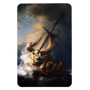 Rembrandt Van Rijn Christ im Sturm Sea Galilee Magnet
