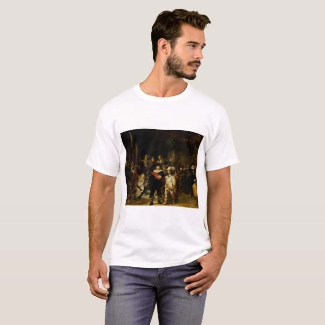 REMBRANDT VAN RIJN- das Nightwatch 1642 T-Shirt (Vorne ganz)