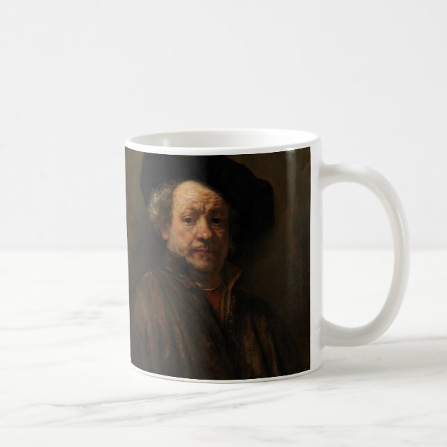 Rembrandt van Rijns Selbstportrait Kunst Kaffeetasse (Rechts)