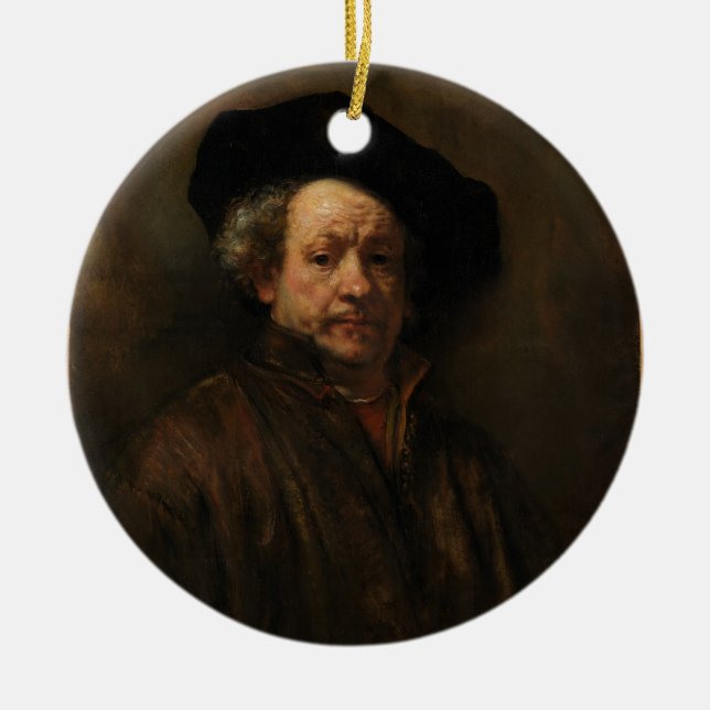 Rembrandt van Rijns Selbstportrait Kunst Keramikornament (Vorne)