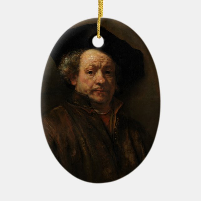 Rembrandt van Rijns Selbstportrait Kunst Keramikornament (Vorne)