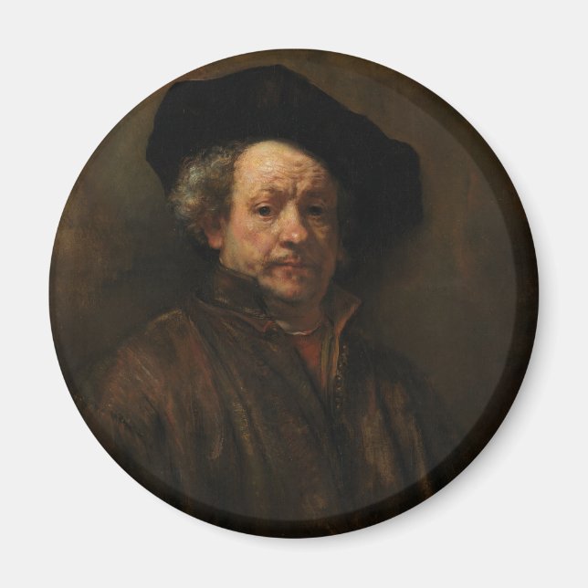Rembrandt van Rijns Selbstportrait Kunst Magnet (Vorne)