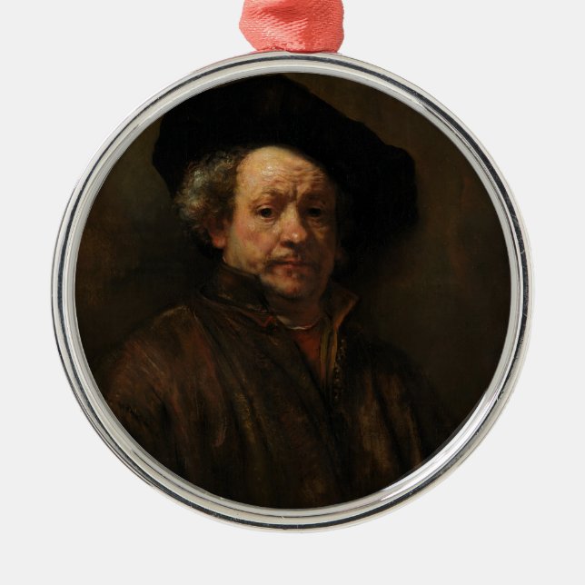 Rembrandt van Rijns Selbstportrait Kunst Silbernes Ornament (Vorne)