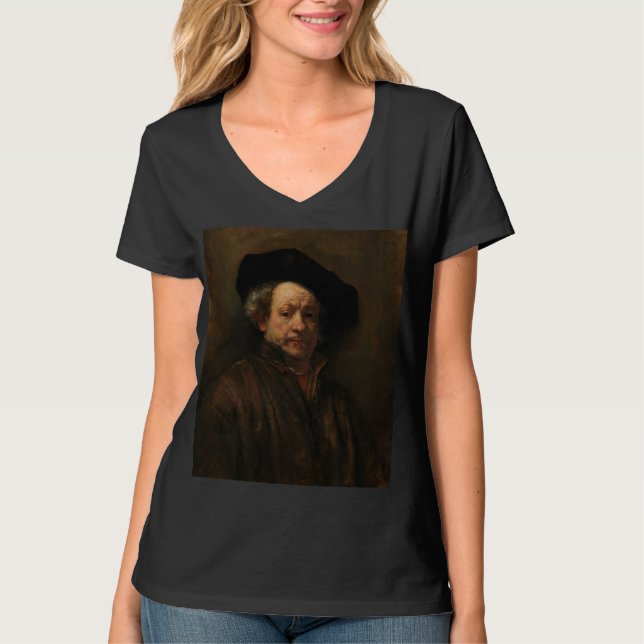 Rembrandt van Rijns Selbstportrait Kunst T-Shirt (Vorderseite)