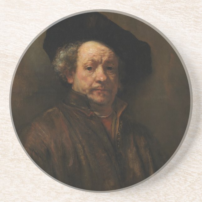 Rembrandt van Rijns Selbstportrait Kunst Untersetzer (Vorne)