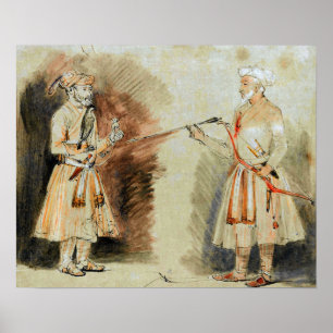 Rembrandt - Zwei indische Männer 1654 Poster