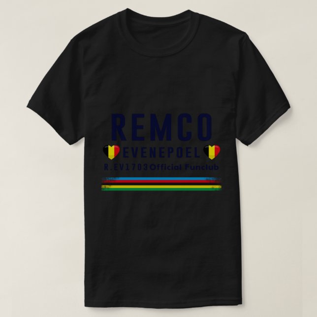 Remco Evenepoel R.EV 1703 Offiziell Funclub Belgis T-Shirt (Design vorne)