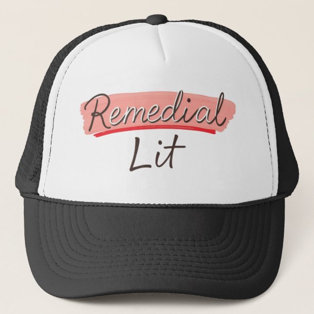 Remedial Lit Baseballkappe mit Unterstrich Truckerkappe (Vorderseite)