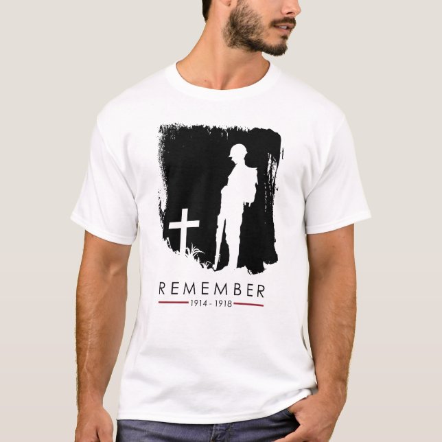 Remember 1914 - 1918 WW1 Veteran T-Shirt (Vorderseite)