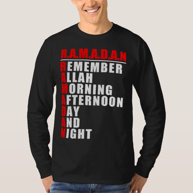 Remember Allah  Ramadan Kareem  Ramadan Mubarak Mo T-Shirt (Vorderseite)