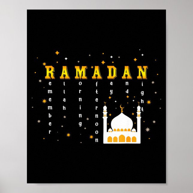 Remember Allah Ramadan Mubarak Kareem  Poster (Vorne)