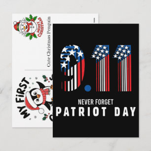 Remember Honor Unite 25. Jubiläum 911-Shirt Feiertagspostkarte