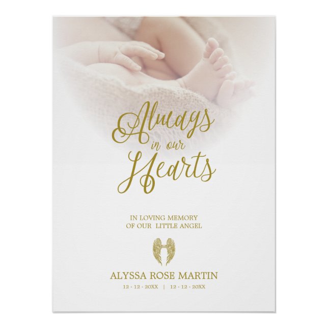Remember Little Baby Angel Loved Ones Passed Away Poster (Vorderseite)
