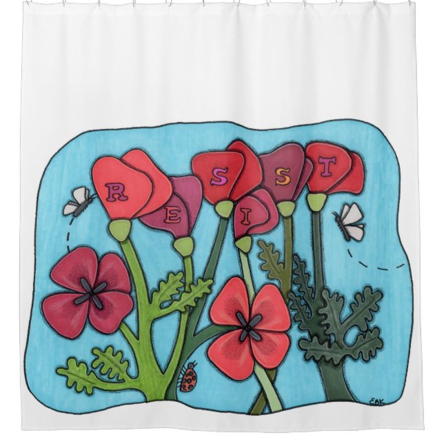 Remember the Resisters Duschvorhang (Vorderseite)