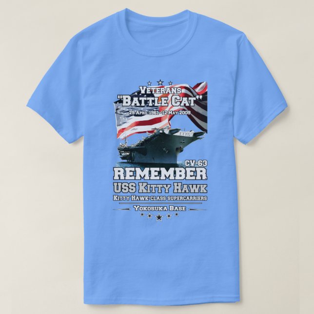 REMEMBER USS Kitty Hawk Veterans T-Shirt (Design vorne)