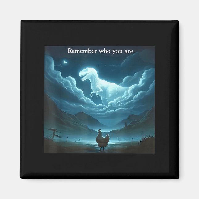 Remember Who You Are Chicken  Magnet (Vorne)