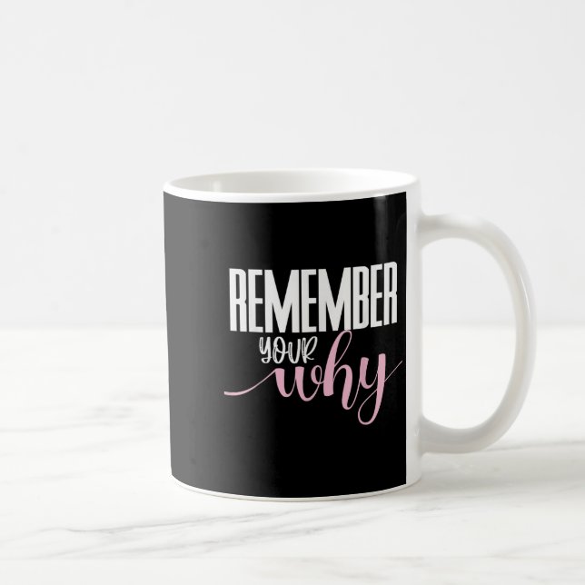 Remember Your Why Gym Motivation Fitness Insration Kaffeetasse (Rechts)