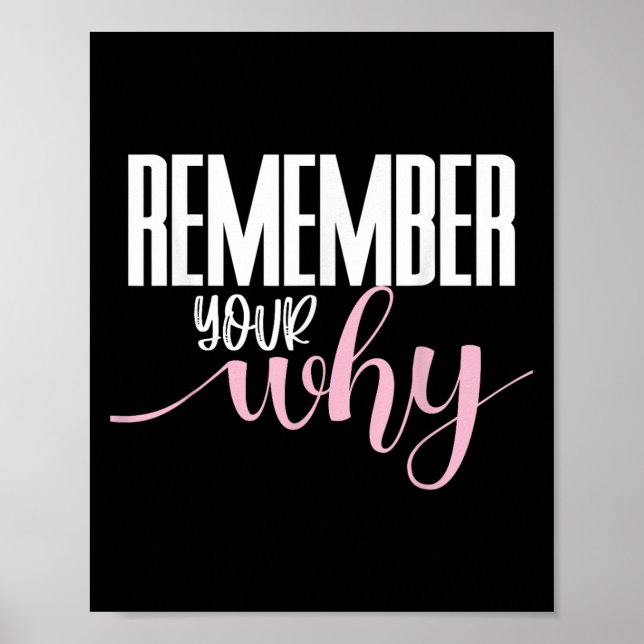 Remember Your Why Gym Motivation Fitness Insration Poster (Vorne)