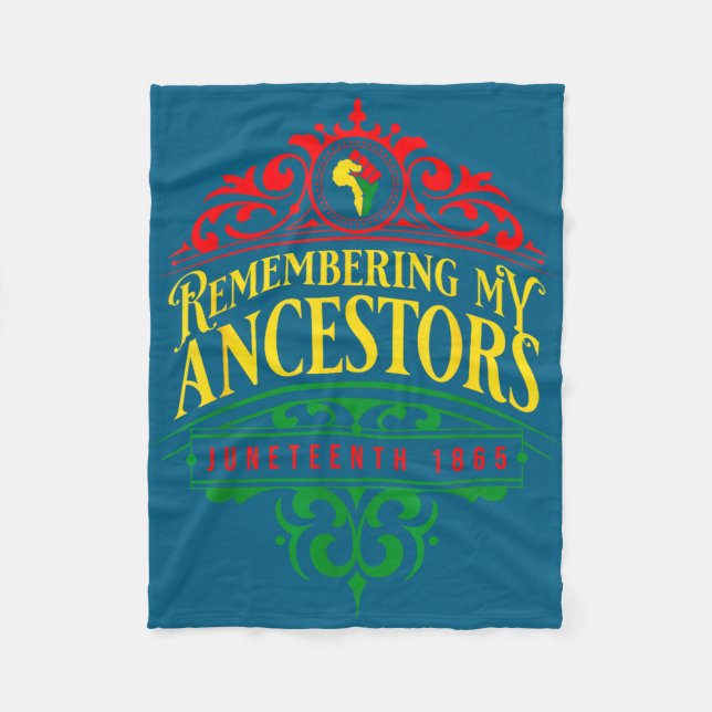 Remembering ancestors juneteenth 1865 pride black fleecedecke (Vorderseite)
