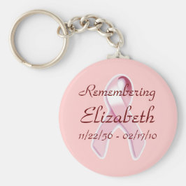 "Remembering_____" Brustkrebs-Bewusstsein Schlüsselanhänger