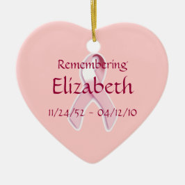 "Remembering__" Brustkrebs-Bewusstseins-Band Keramikornament