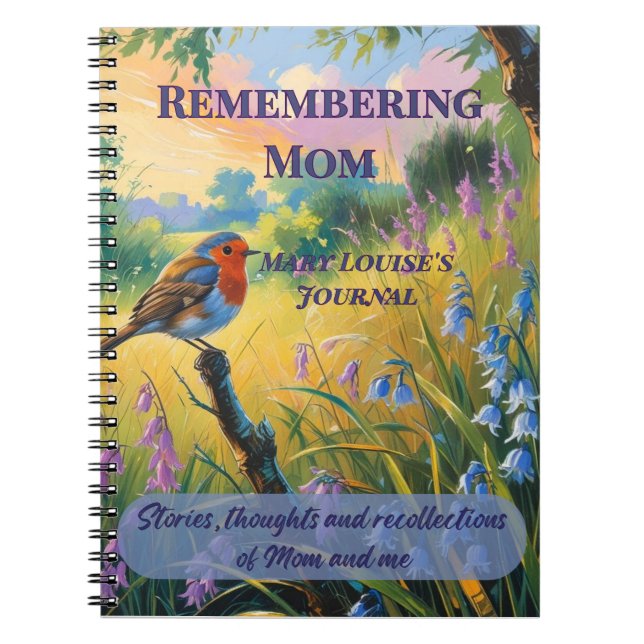 Remembering Mom – Personalized Mom Journal Notizblock (Vorderseite)