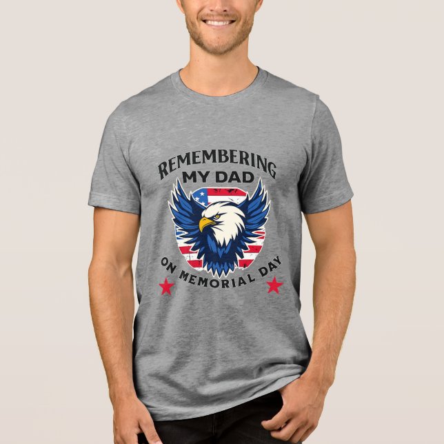 Remembering My Dad on Memorial Day Tri-Blend Shirt (Vorderseite)
