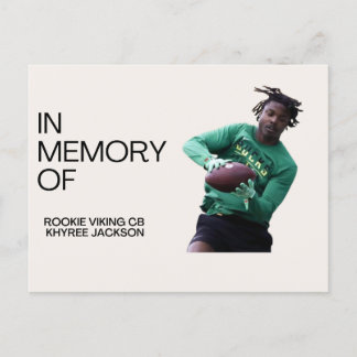 Remembering Vikings Rookie CB Khyree Jackson Postkarte
