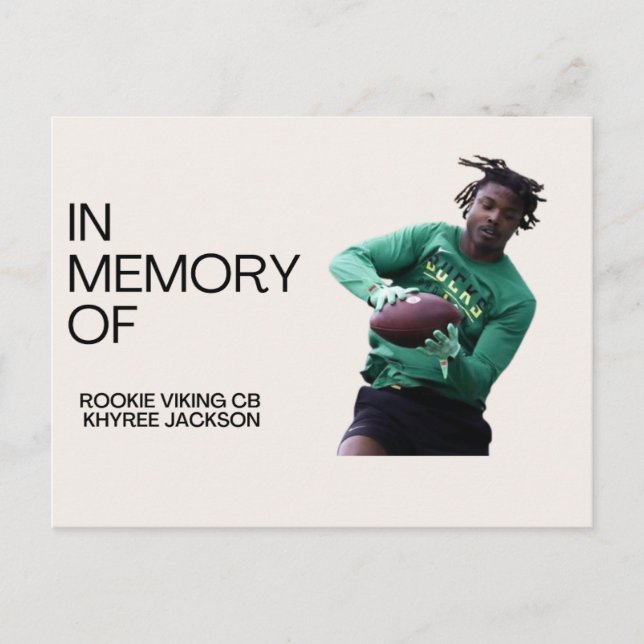 Remembering Vikings Rookie CB Khyree Jackson Postkarte (Vorderseite)