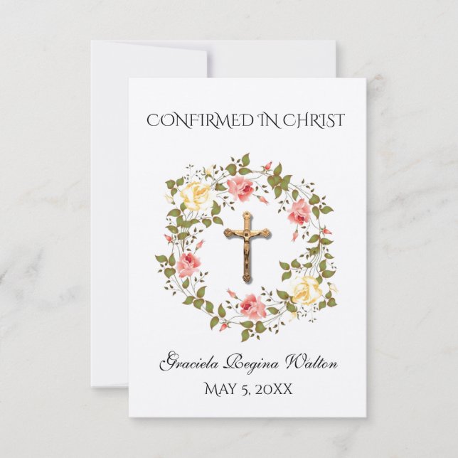 Remembrance-Bestätigung Crucifix-Rose (Vorderseite)