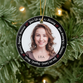 Remembrance Sympathy Keepsake Memorial Photo Keramik Ornament