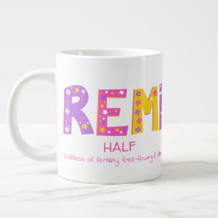 Remi Girls nennen rosa lila Blume Jumbo-Tasse