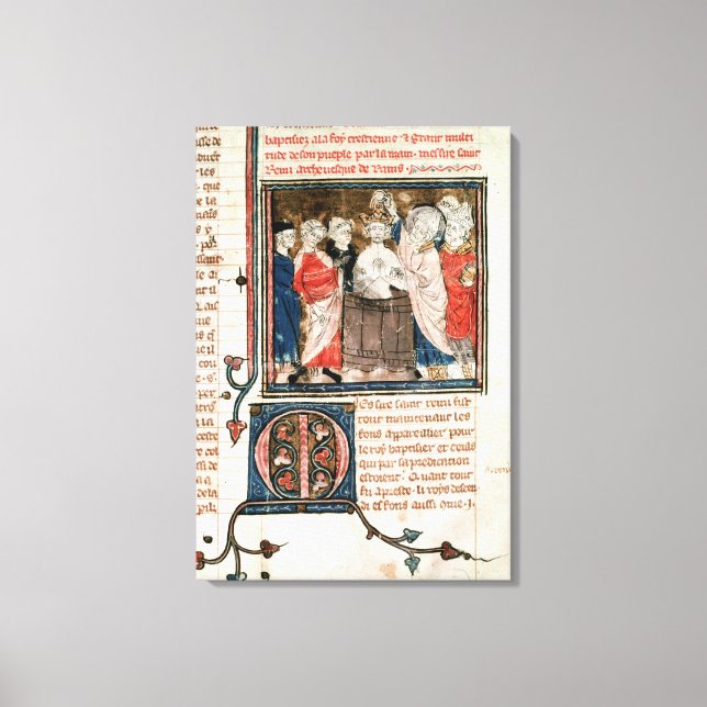 Remigius Bischof von Rheims Leinwanddruck (Vorderseite)