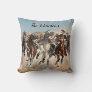 Remington Cowboy Southwestern Western Pillow Kissen