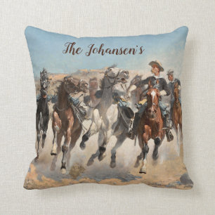 Remington Cowboy Southwestern Western Pillow Kissen