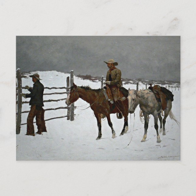 Remington - Fall des Cowboy Postkarte (Vorderseite)