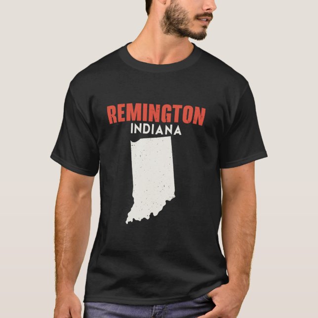 Remington Indiana USA Staat America Travel Indiana T-Shirt (Vorderseite)