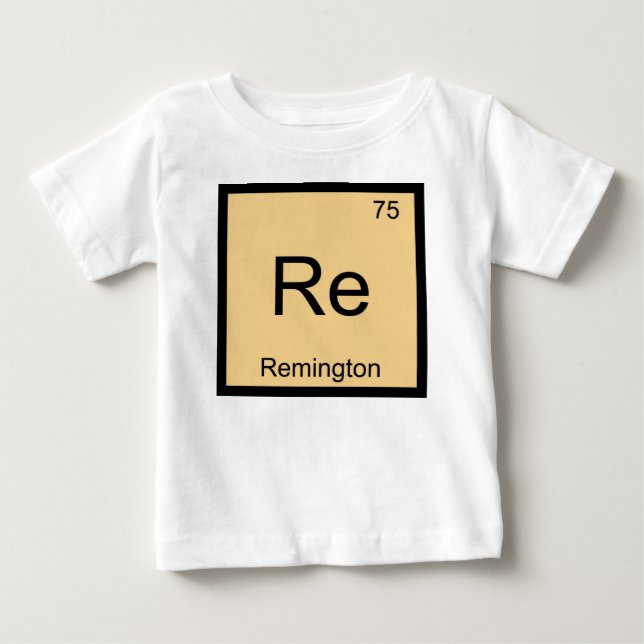 Remington Name Chemistry Element Periodic Table Baby T-shirt (Vorderseite)