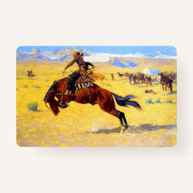 Remington Old West Horse und Cowboy Ausweis (Vorderseite)