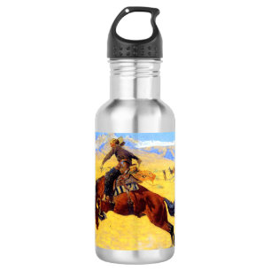 Remington Old West Horse und Cowboy Edelstahlflasche