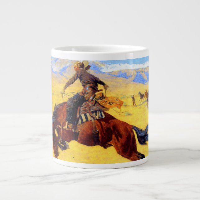 Remington Old West Horse und Cowboy Jumbo-Tasse (Vorderseite)