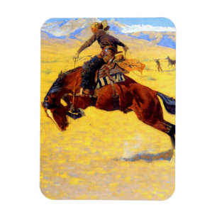 Remington Old West Horse und Cowboy Magnet