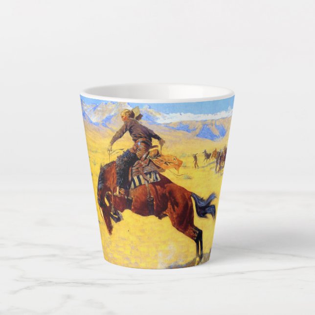 Remington Old West Horse und Cowboy Milchtasse (Vorderseite)