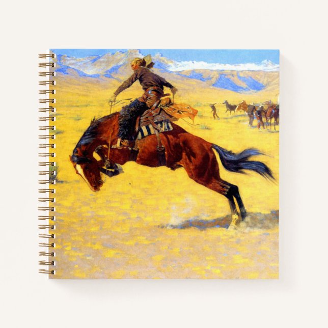 Remington Old West Horse und Cowboy Notizbuch (Vorderseite)