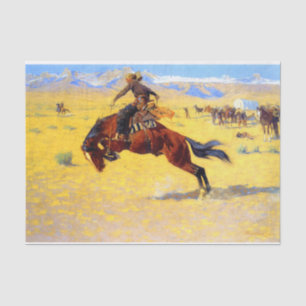 Remington Old West Horse und Cowboy Seidenpapier