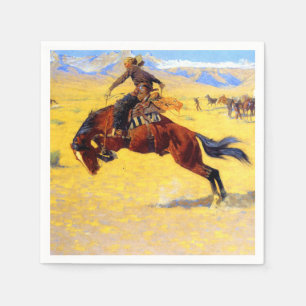 Remington Old West Horse und Cowboy Serviette