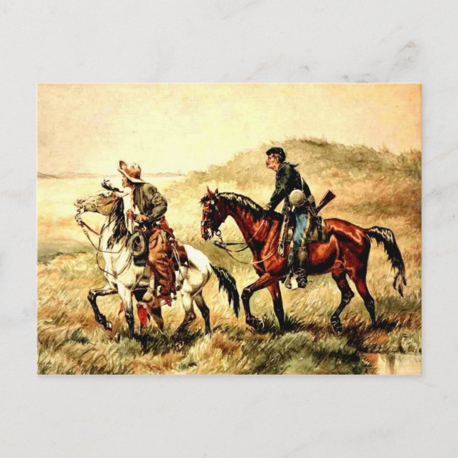 Remington - The Couriers, Frederic Remington art Postkarte (Vorderseite)