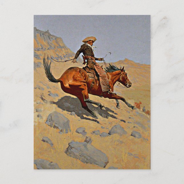 Remington - The Cowboy, 1902 Postkarte (Vorderseite)