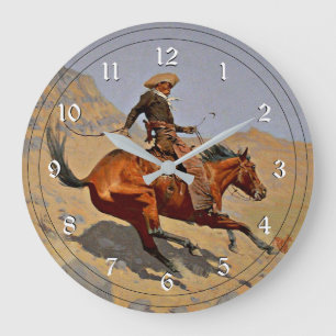 Remington: The Cowboy, American Cowboy Große Wanduhr